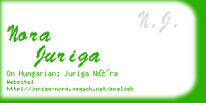 nora juriga business card